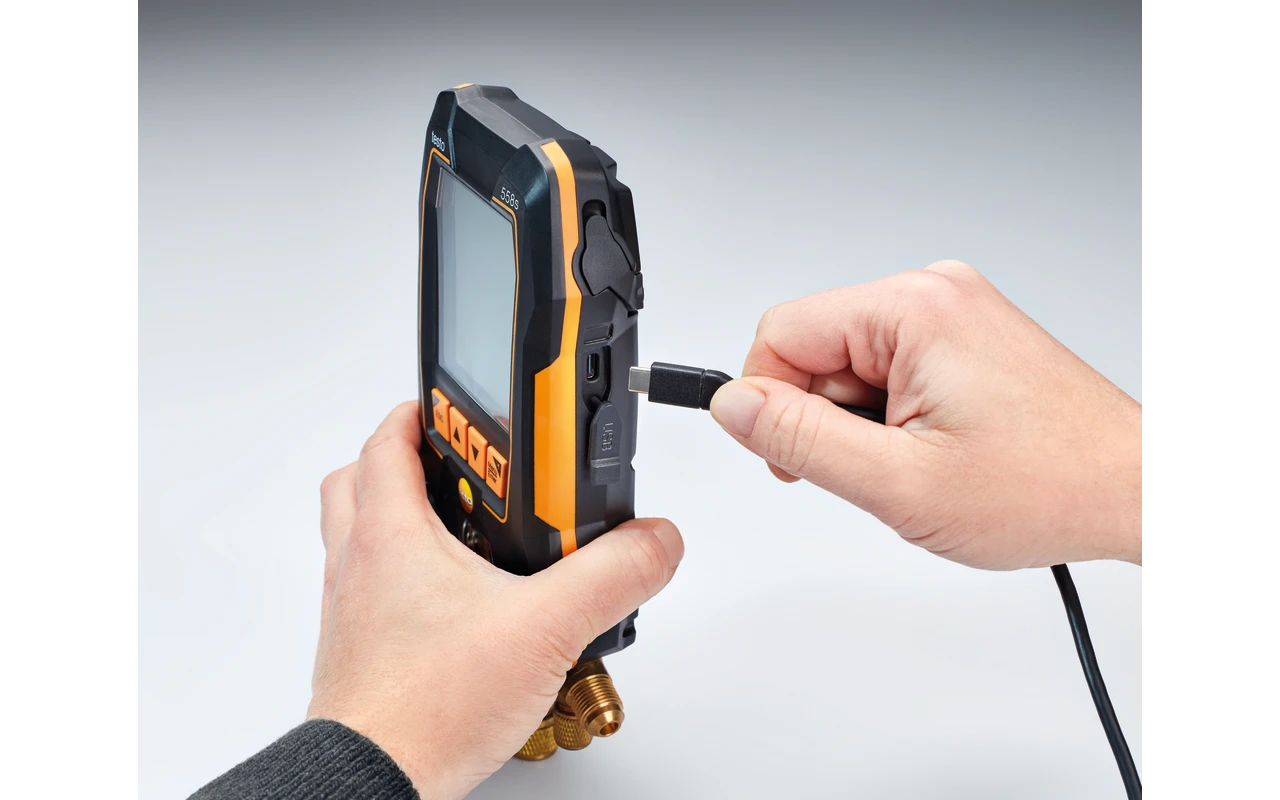 Kit Smart Vuoto testo 558s - Manifold digitale smart con sonde per il vuoto e la temperatura senza fili